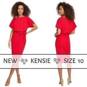 Kensie Wrap Dress Red Size 10 NEW